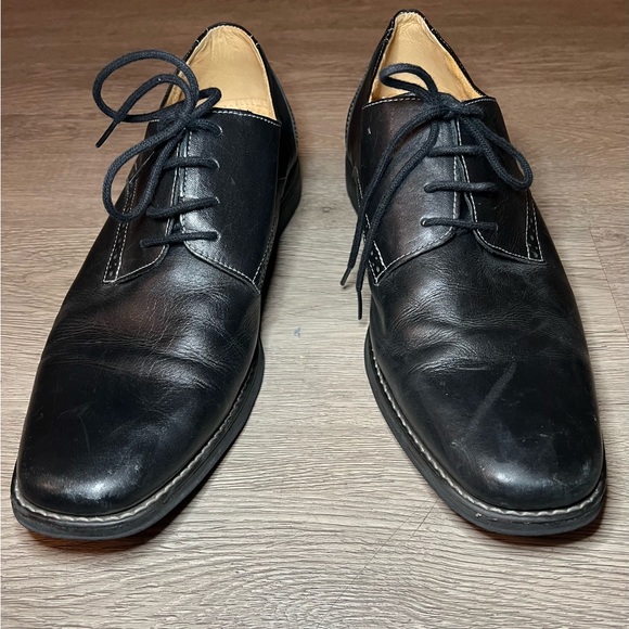 Sandro Moscoloni - Leather Derby Oxfords Black Brogue - Picture 6 of 9